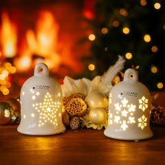 Keramik Glocke Gloria mit LED von Tiziano – 12 cm