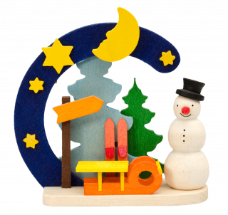 Graupner Schneemann Holzanhänger – Erzgebirge Deko