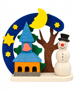 Graupner Schneemann Holzanhänger – Erzgebirge Deko