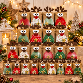 Adventskalender zum Basteln | Rentier Set zum Befüllen