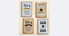 Metallschild Bier Weisheiten – witzige Wanddeko