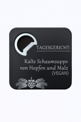 Metall-Bierdeckel mit Flaschenöffner & witzigen Motiven