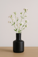 Vase aus Metall in Braun/Silber mit 16 cm Höhe