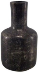 Vase Antique Braun/Silber – 13 cm, handgefertigt & edel