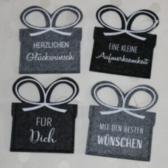 Filzgeschenktaschen 4er Set