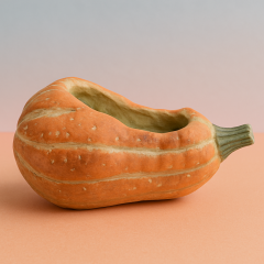 Beton Pflanzschale Kürbis – Herbstdeko braun/orange