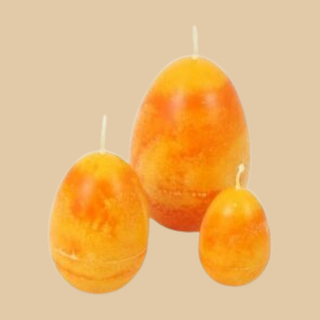 "Ei-förmige Kerze - 12 cm, Brenndauer 38 Stunden"