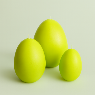 "Ei-förmige Kerze - 12 cm, Brenndauer 38 Stunden"