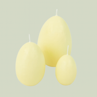 "Ei-förmige Kerze - 12 cm, Brenndauer 38 Stunden"